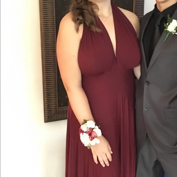 Maxi Maroon Convertible dress - Picture 2 of 2